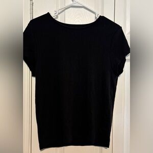 American Eagle Outfitters Black Short Sleeve Crewneck Tee